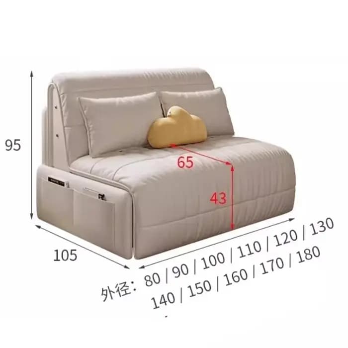 Canapé pliable extensible Multifonction petit appartement luxe confortable