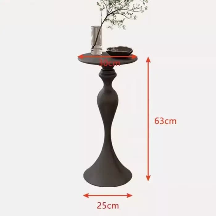 Table d'appoint ronde pour canapé, style crème, étagères en fer, petite table basse, mini chevet, cé