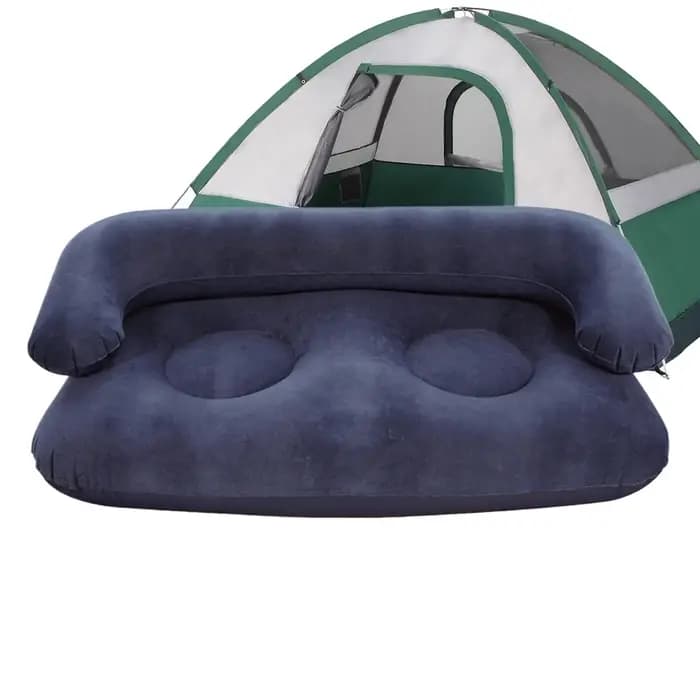Canapé gonflable pliable floqué confortable avec accoudoirs pour patio