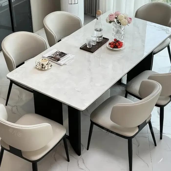 Table à manger rectangulaire de luxe italienne