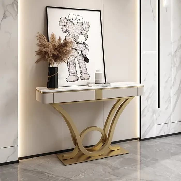 Tables consoles de luxe uniques au design moderne avec tiroirs