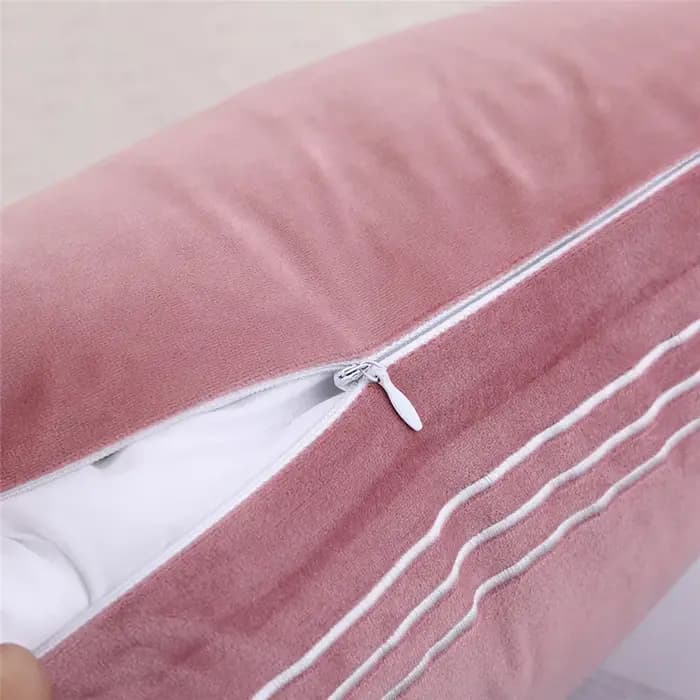 Housse de coussin décorative en velours solide
