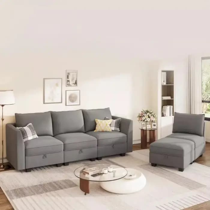Canapé de salon classique inclinable appartement accoudoir coin
