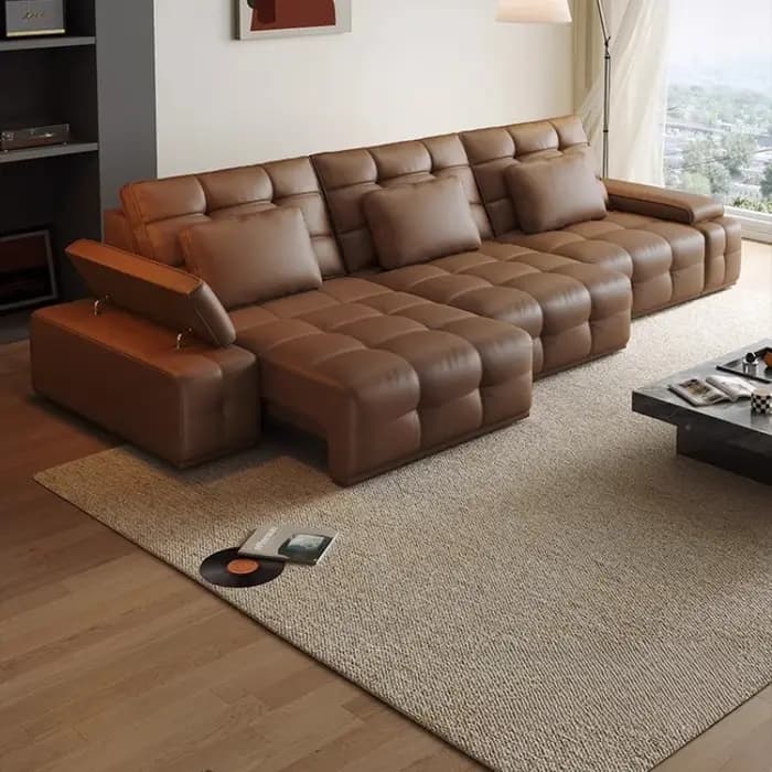 Relax lecture salon canapé en cuir chaise ensemble inclinable