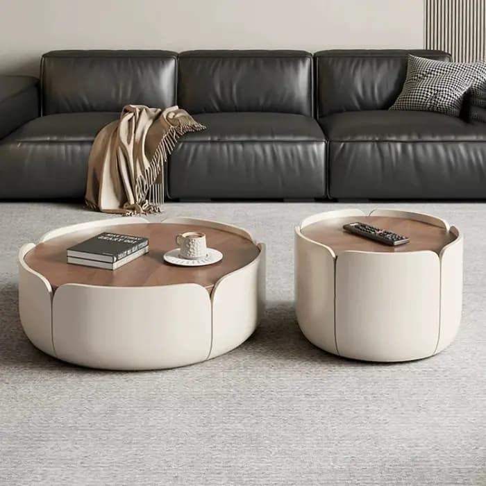Table basse nordique vintage pour salon