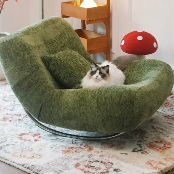 Fauteuil à bascule relaxant MOMO style Bauhaus médiéval, chaise longue individuelle pour adulte, canapé simple pour balcon