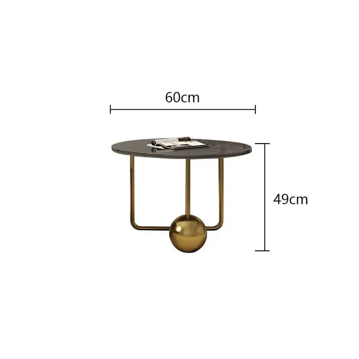 Table basse ronde simple en pierre