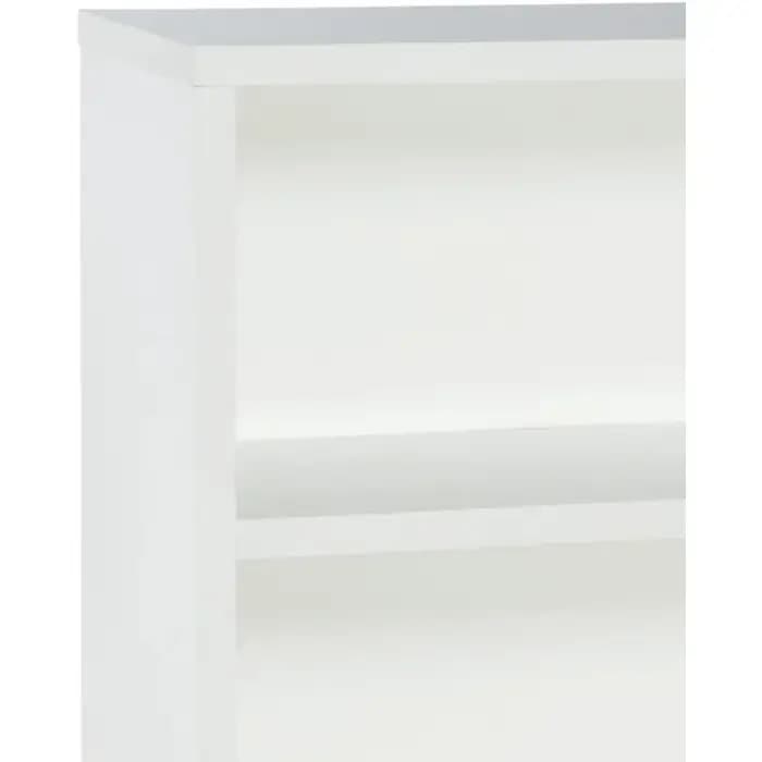 Bibliothèque à 5 étagères, étagères réglables, bibliothèque haute en bois robuste avec panneau arriè
