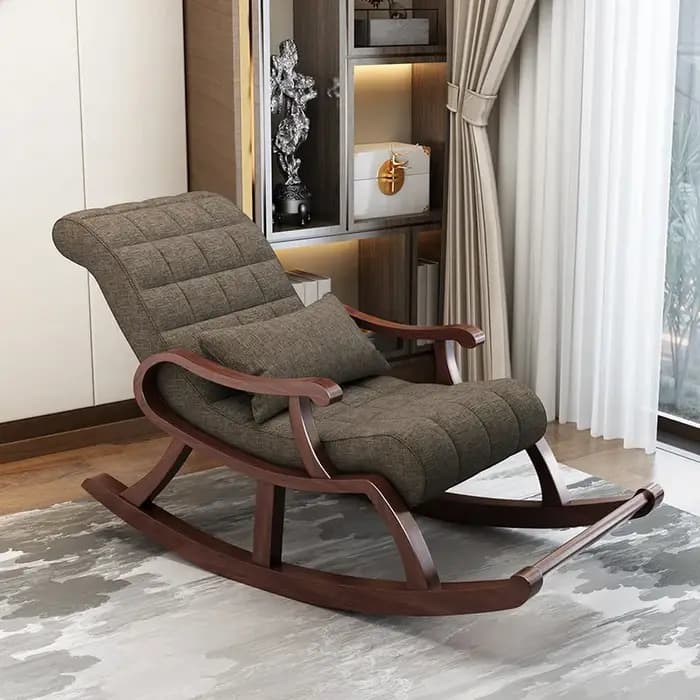 Fauteuils de salon modernes, fauteuil d'appoint, ottoman de soutien, chaises de salon en bois, chais