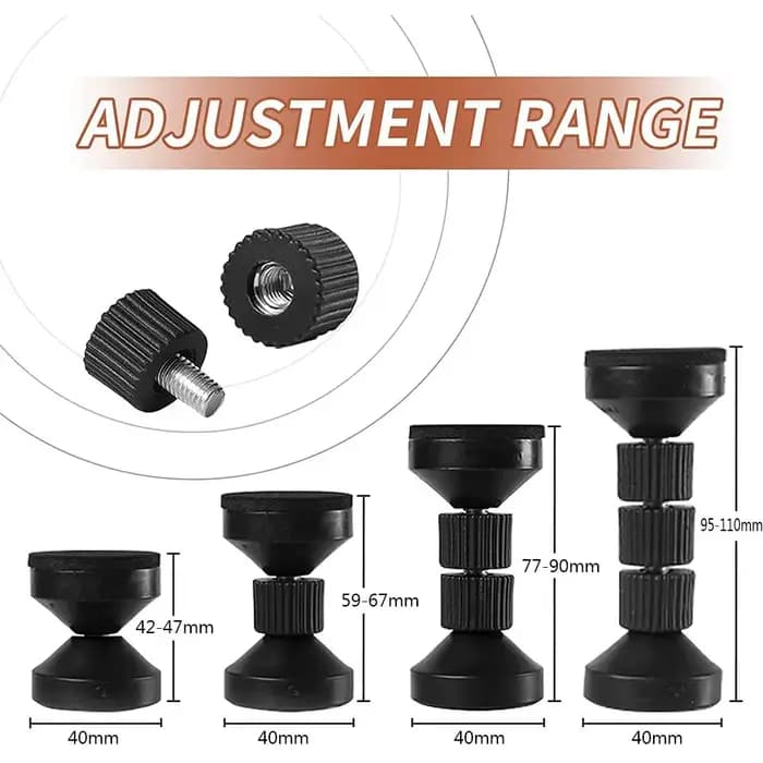 Support télescopique anti-vibration pour meuble, canapé, lit, stabilisateur de tête de lit, butée de