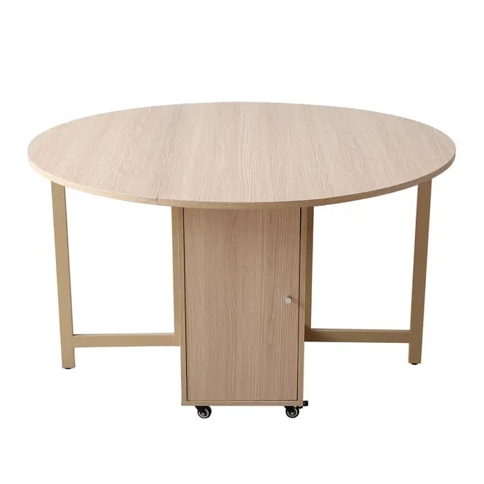 Table à manger ronde multifonctionnelle avec chaises