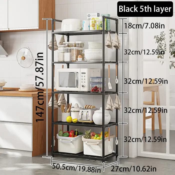 Étagère de rangement verticale à 4/5 niveaux