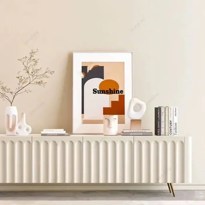 Meuble TV blanc simple YUnique, salon classique, 200 cm, meubles TV modernes, salon, designer, muebl