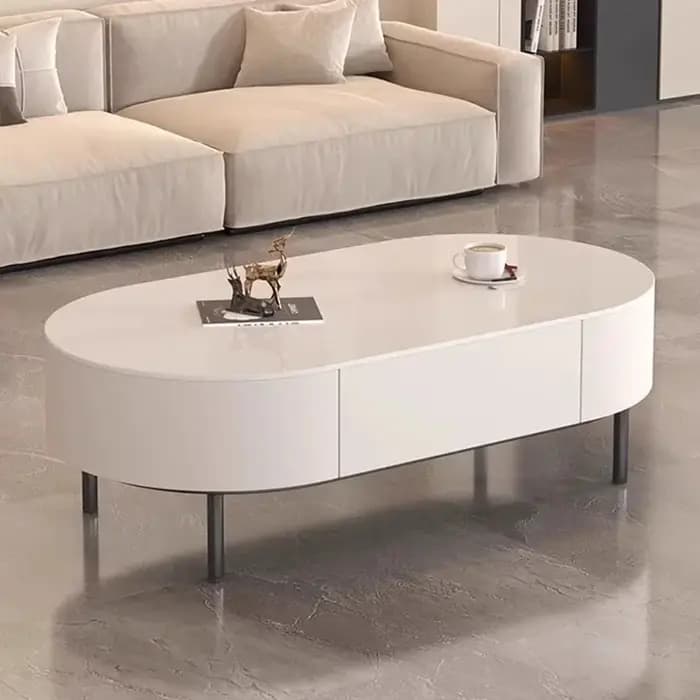 Table basse de design européen, table d'appoint de luxe unique pour salon, table d'appoint compacte, table basse sur pied, mobilier de salon.