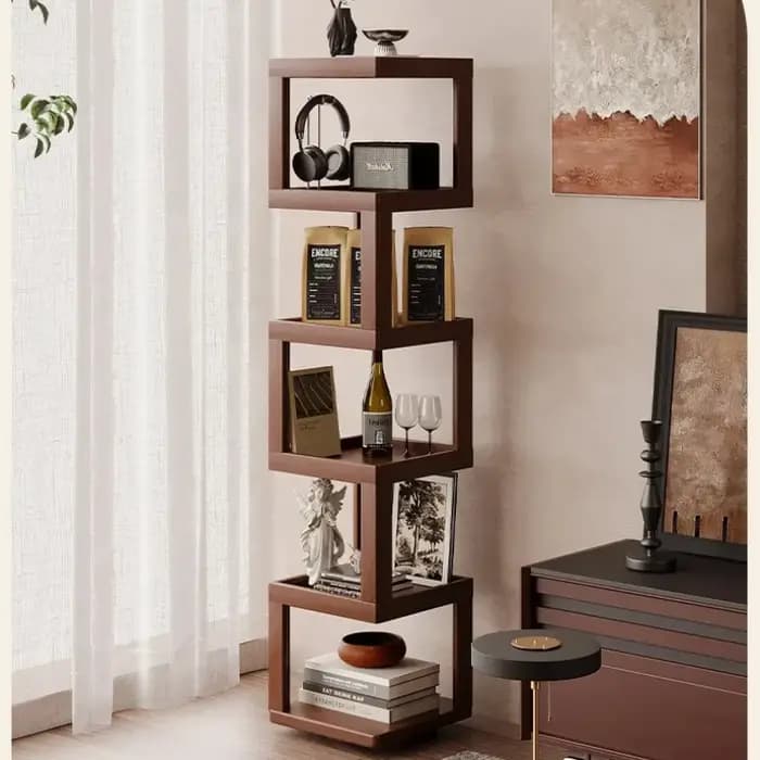 Étagère de rangement étroite tout-en-un à poser au mur pour le salon