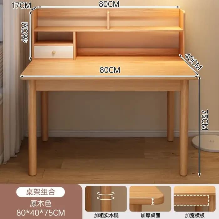 Bureau d'ordinateur, bibliothèque de bureau, Table intégrée, bureau d'écriture pour chambre à couche
