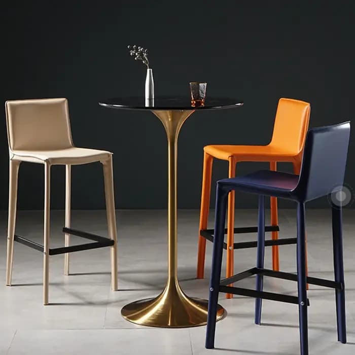 Tabouret de Bar de luxe Commercial noir lourd industriel petit déjeuner comptoir tabourets de Bar ha