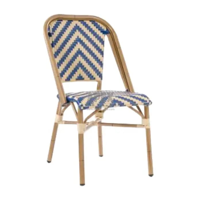 Ensemble de bistro de Patio français en rotin et aluminium