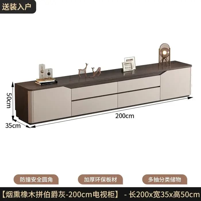 Meuble TV de salon, style moderne du milieu du XXe siècle, table TV de luxe, centre de divertissement à domicile, support pour meuble de rangement.