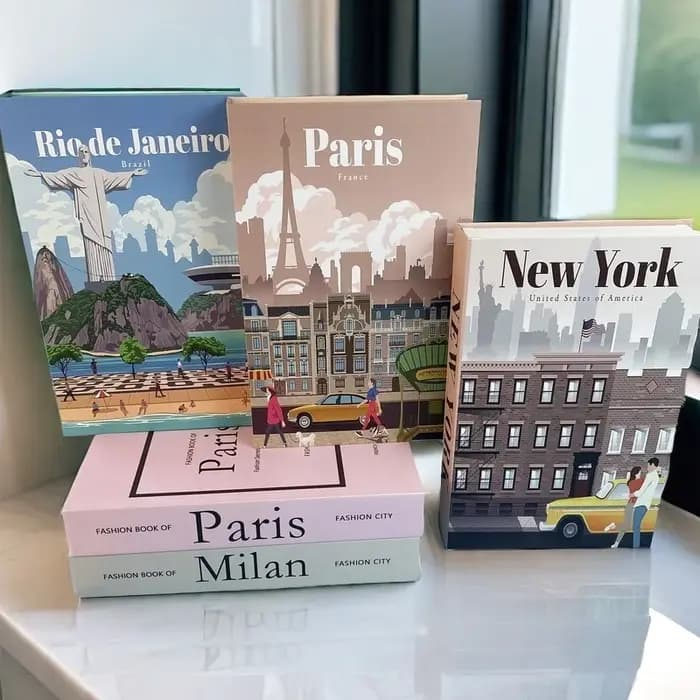 Boîte de rangement de faux livres de luxe ouvrable