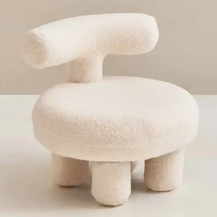 Chaise de canapé en laine d'agneau de luxe