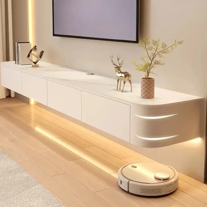Meuble Tv mural flottant en bois, meuble de salon moderne, Meuble de rangement, Meuble Tv Suspendu M