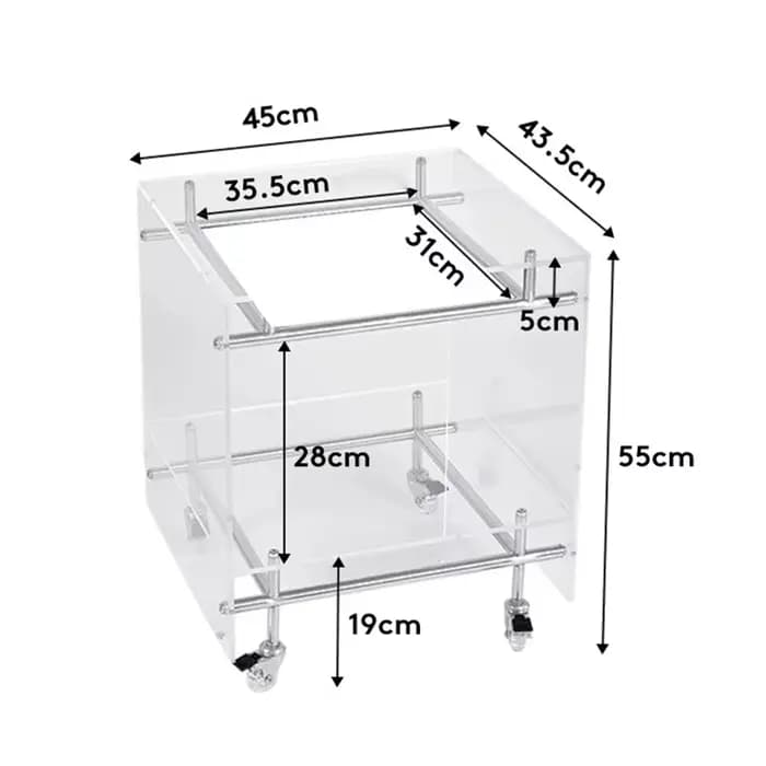 Table basse moderne Tables d'extrémité carrées minimalistes