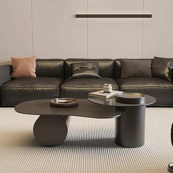 Table Basse ovale minimaliste italienne