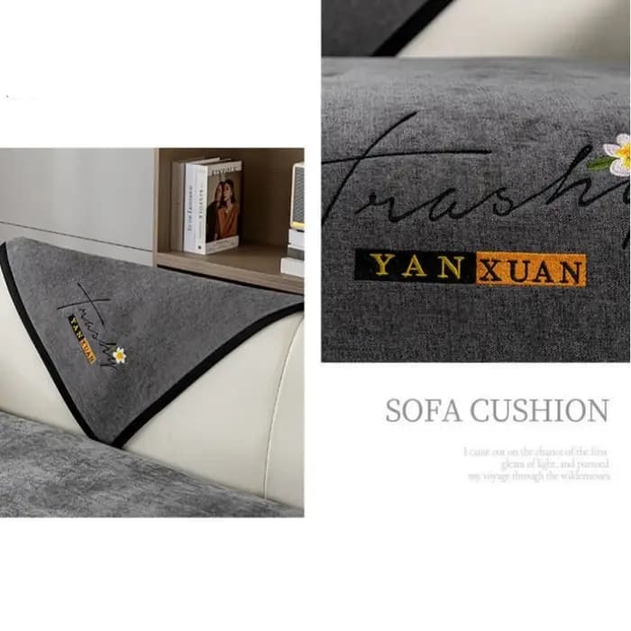 Coussin de canapé Snow Neale brodé