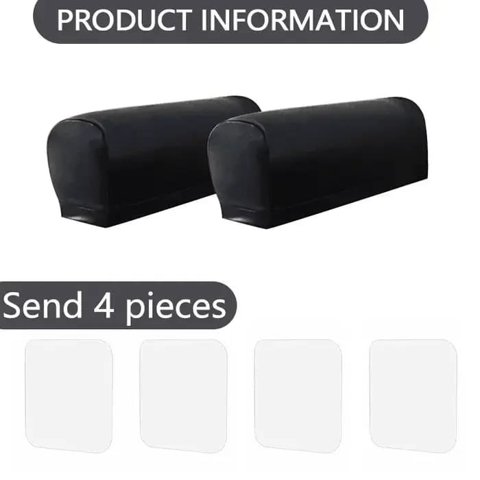 Ensemble de housses d'accoudoir extensibles en cuir PU, imperméables, amovibles, pour chaise, canapé