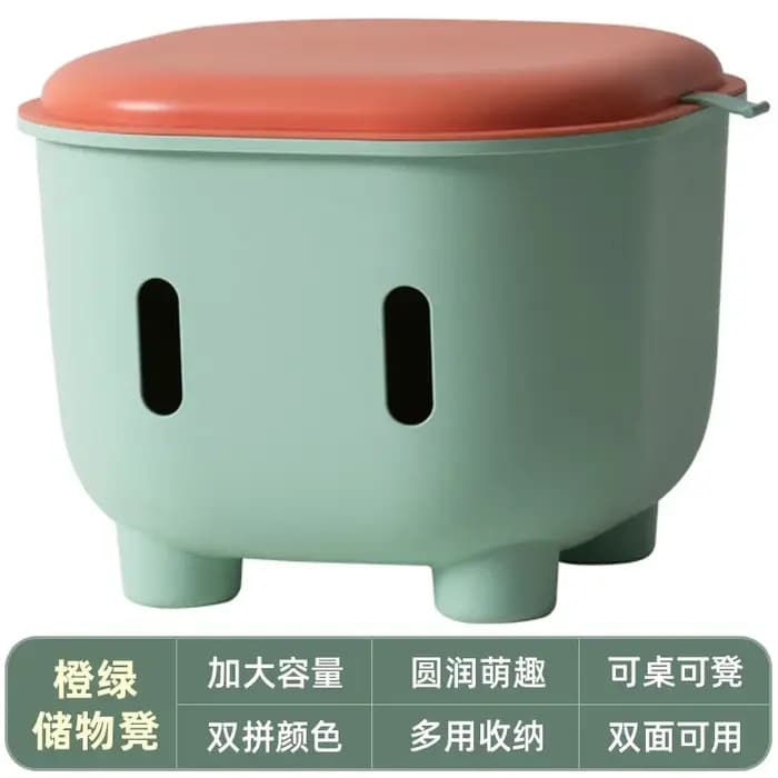 Boîte de rangement de jouets de grande capacité pour enfants, tabouret de tri de dessin animé, tabou