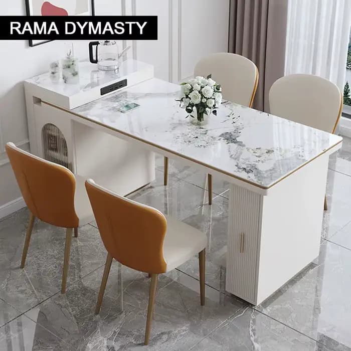 Table à manger de luxe avec armoire de rangement
