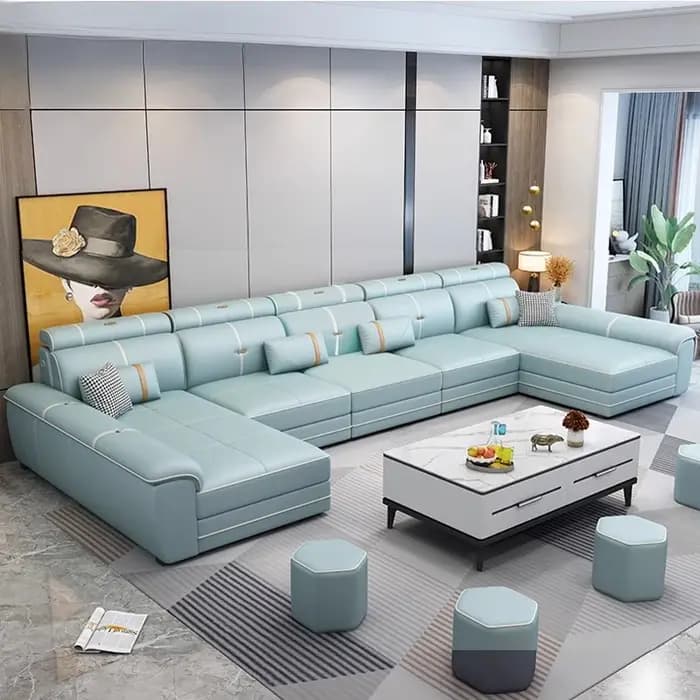 Canapés confortables italiens adultes sol concepteur canapé moderne salon cuir Articulos Para El Hogar accessoires pour la maison