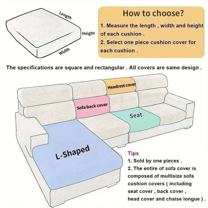 Housses de coussin de canapé en Jacquard entrelacé de couleur unie