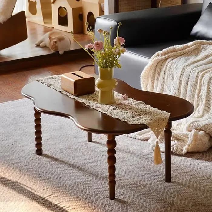 Wabi Sabi Table basse minimaliste gain de place rustique milieu du siècle