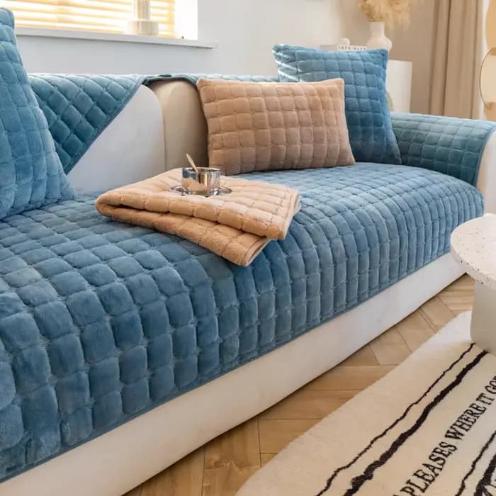 Coussin de canapé en velours épais et chaud