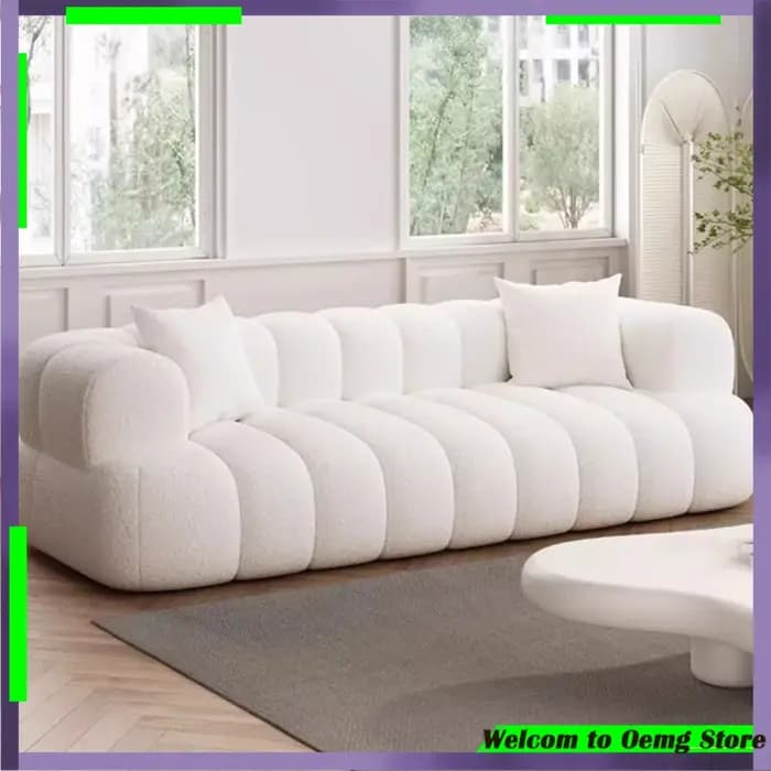 Canapé sectionnel inclinable en peluche