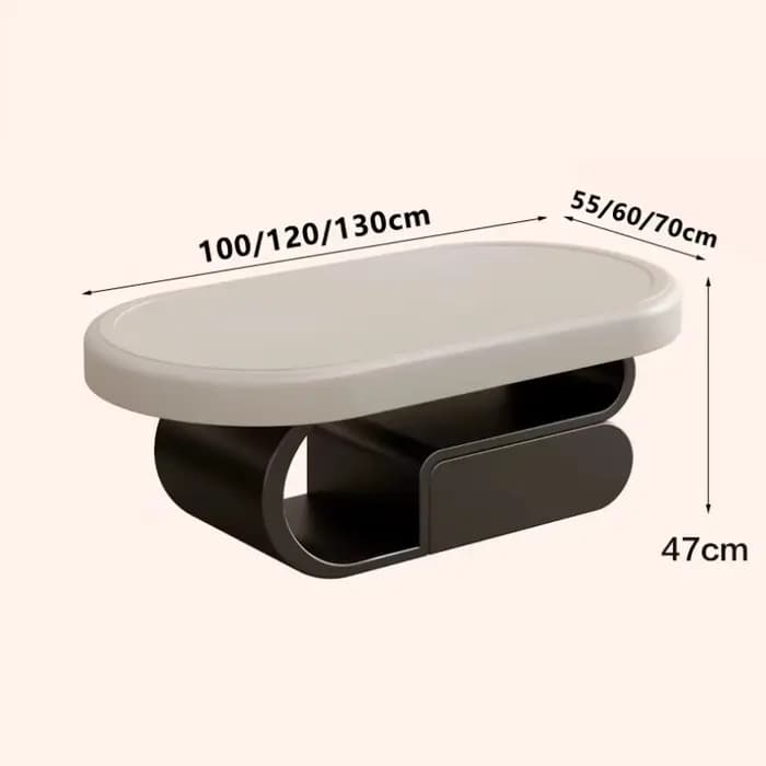 Table basse de rangement à couverture rigide