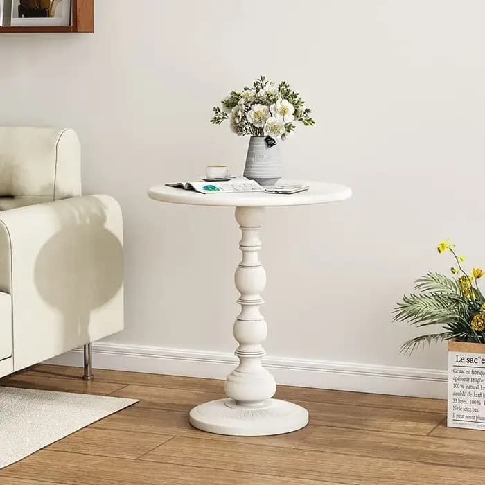 Table d'appoint vintage en fer forgé de style nordique