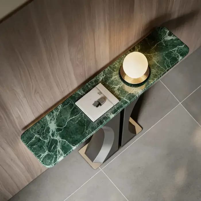 Table console d'entrée contemporaine et compacte, style industriel, avec rangement, pour appartement, mobilier de maison moderne