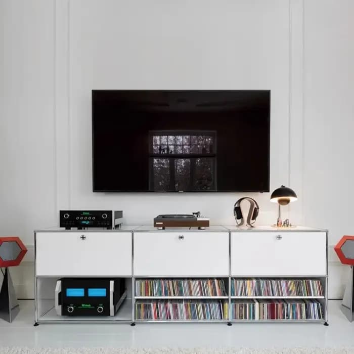 Meuble Tv haut Simple, poignées verticales