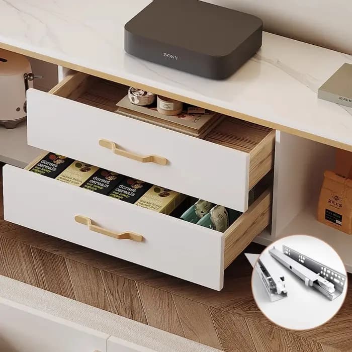 Meuble TV sur pied en bois massif