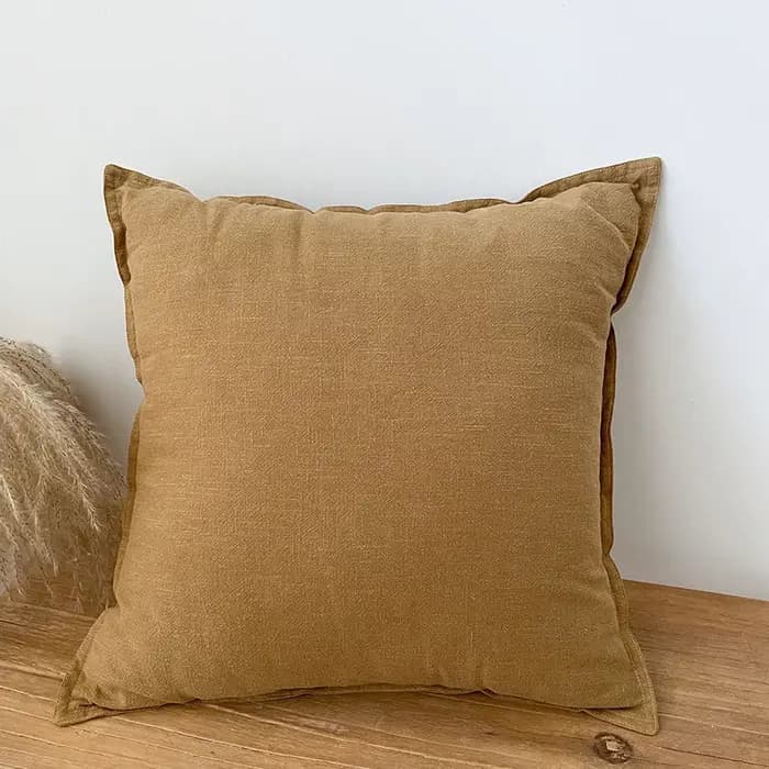Housse de coussin de canapé en coton et lin épais, décoration, taie d'oreiller de taille, pour canap