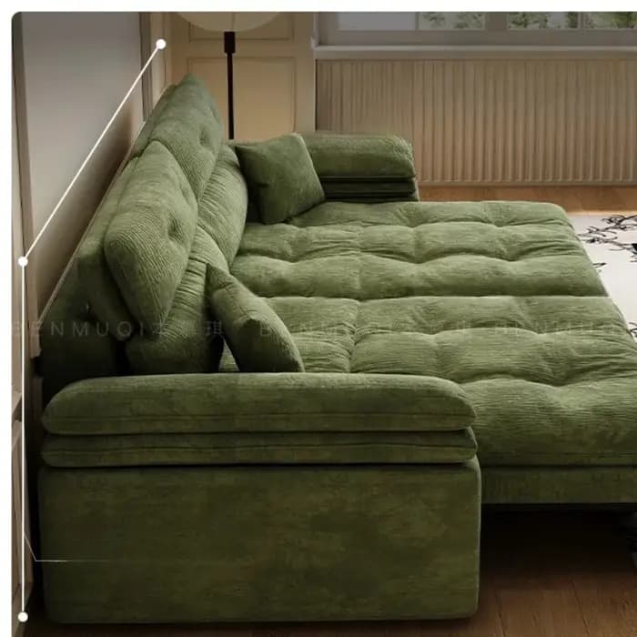 Canapé-lit italien confortable pour couple, meubles d'appoint pour le salon