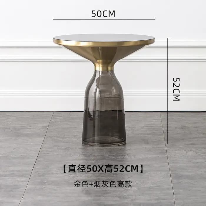 Table basse ronde nordique créative salon canapé Tables d'appoint maison chambre verre coin balcon l