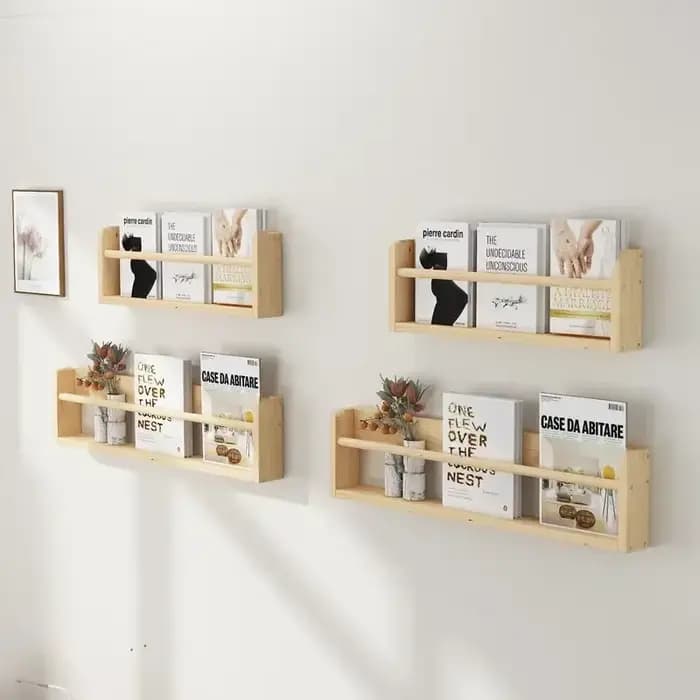 Étagères flottantes en bois, étagères murales pour livres de pépinière, bibliothèque pour enfants, d
