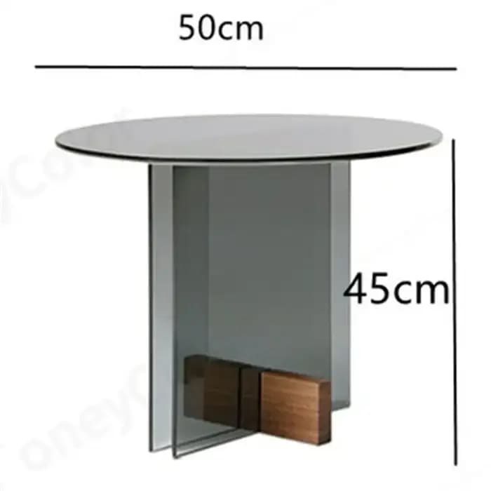 Tables basses transparentes grises modernes