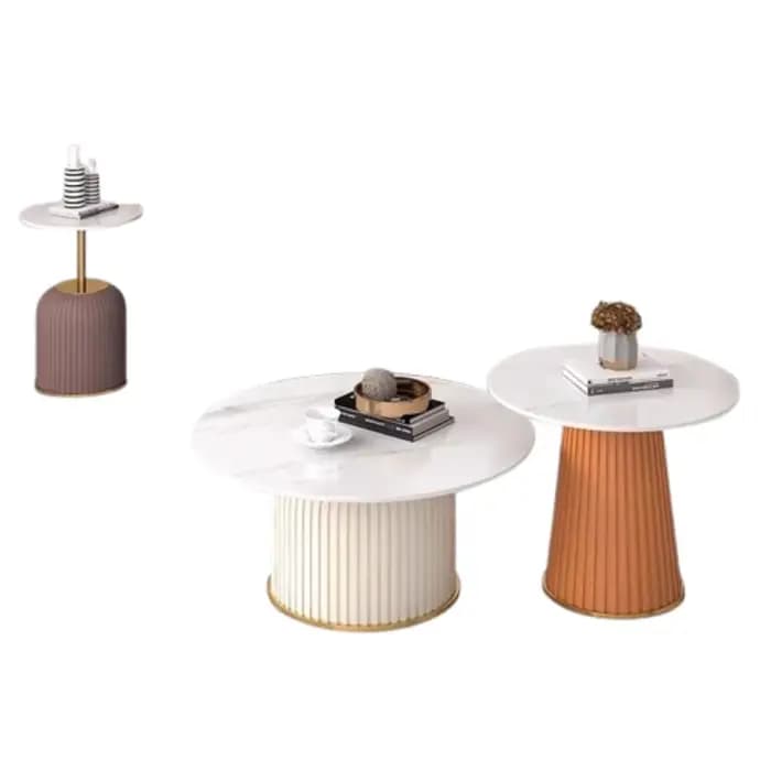 Europe du nord Tables basses Design rond authentique luxe