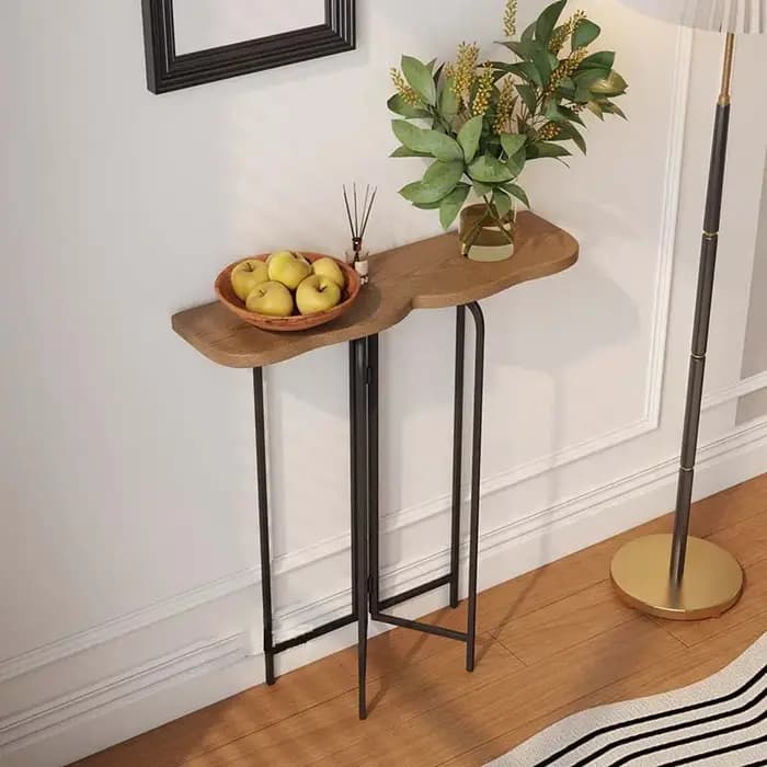 Table Console à pieds en métal Vintage