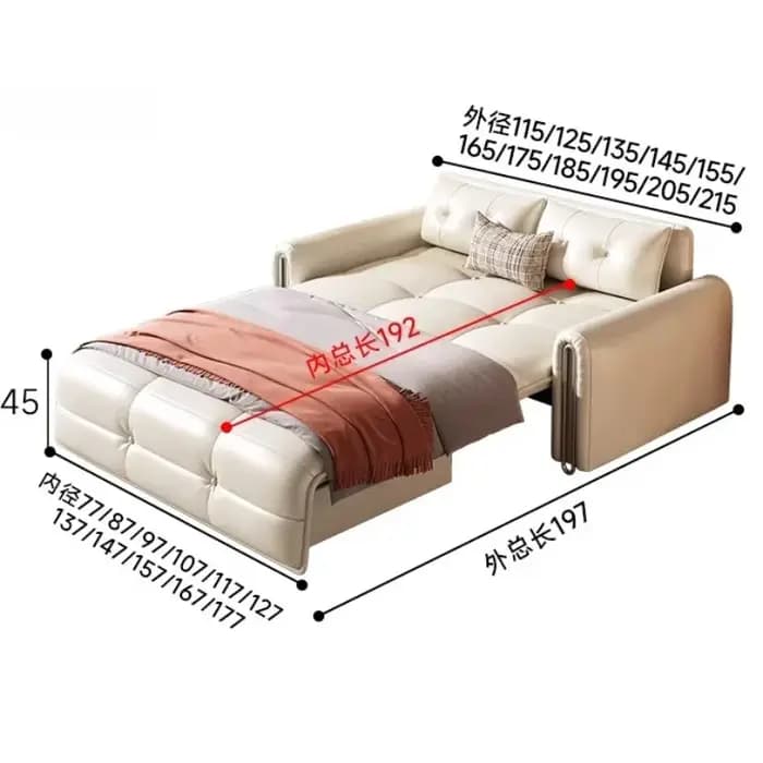 Canapé-lit multifonctionnel économique et confortable pour salon